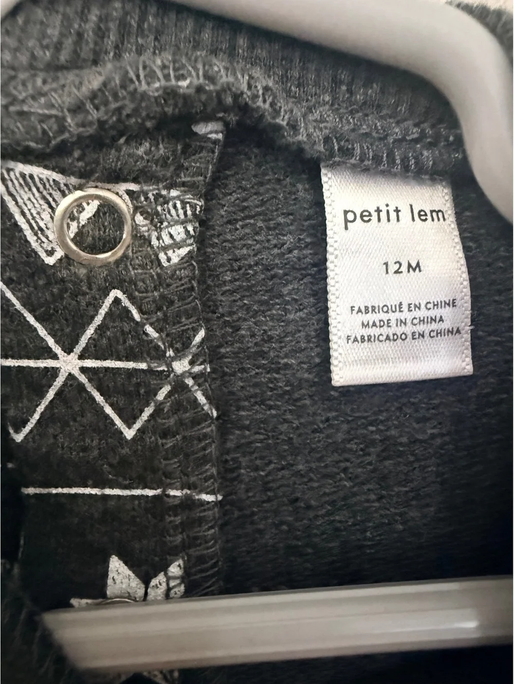 Petit Lem Girls 12M Fair Isle Snowflake Drop Waist Dress